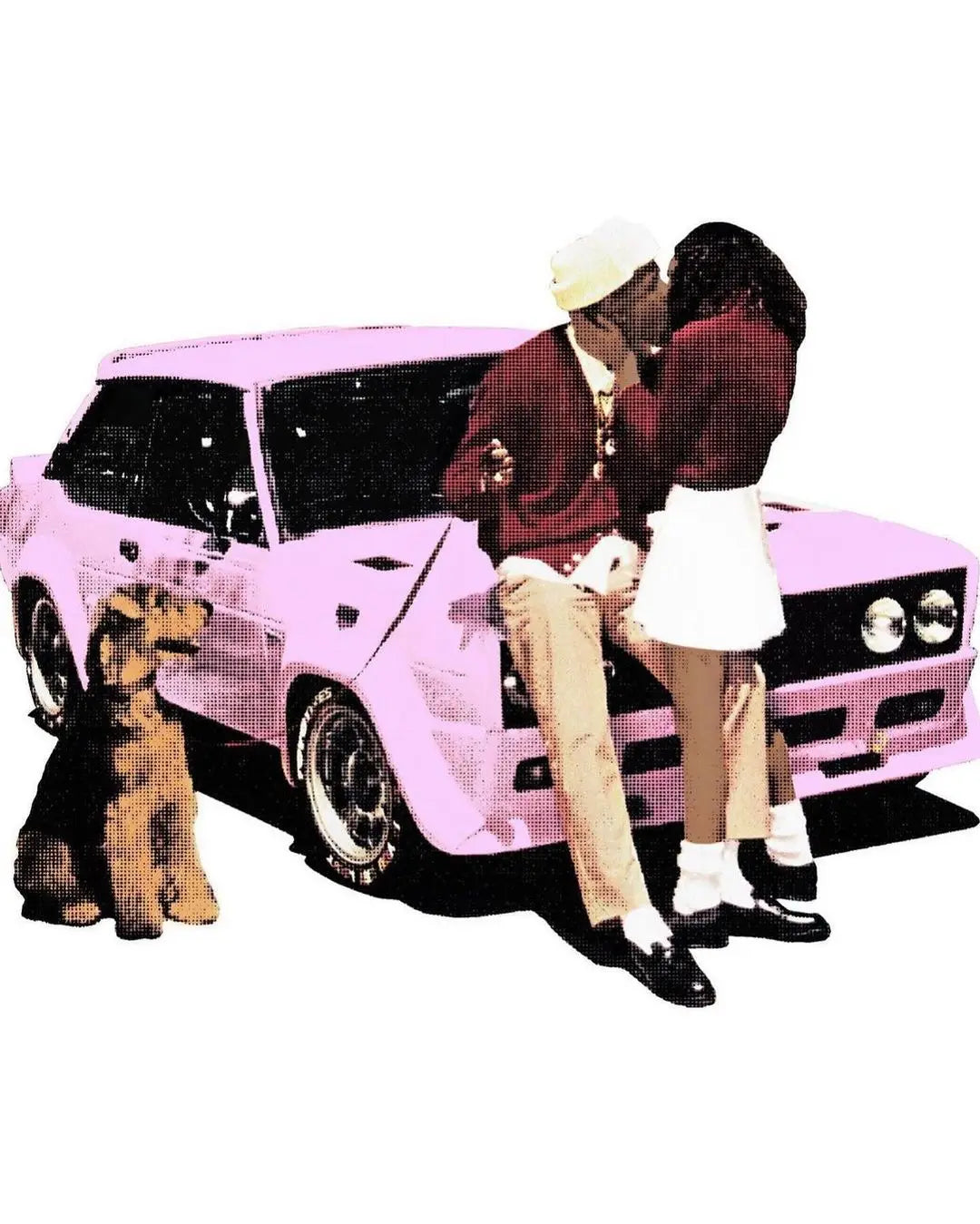 Kawaii Graphic Car Print Tee