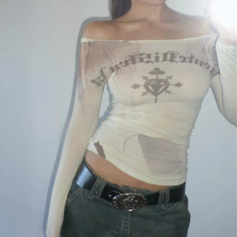 Letter Print Longsleeve Top