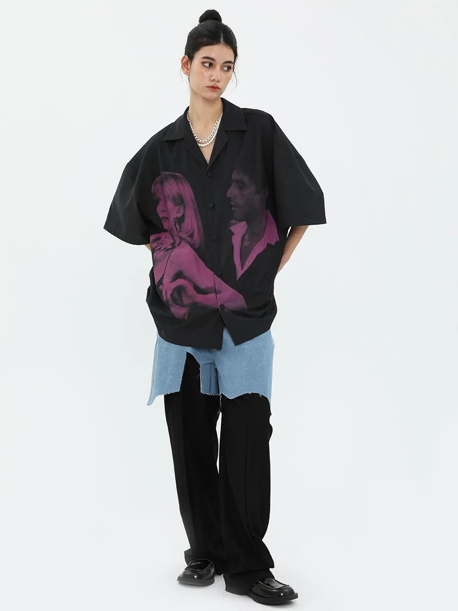 Scarface Portrait Black Shirt
