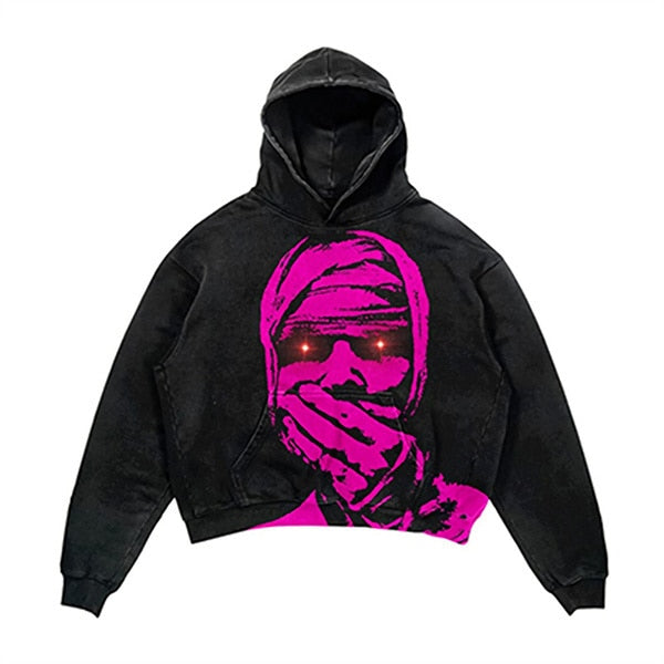 Unique Print Oversized Hoodie - Tisso Clothing