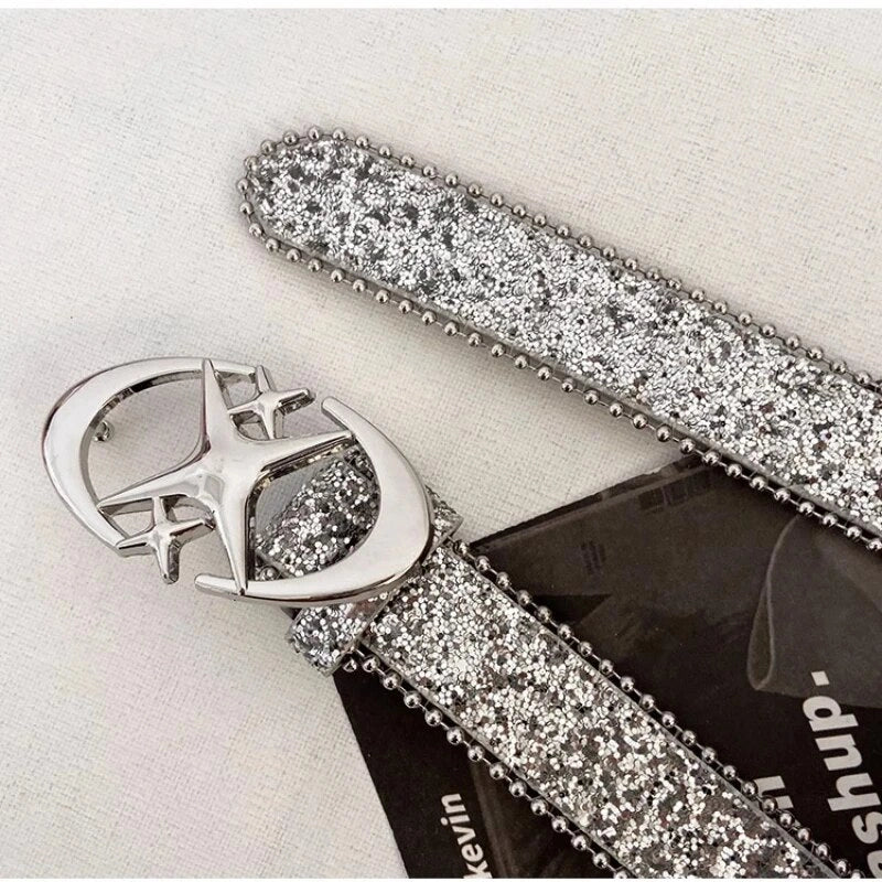 Kawaii Rhinestones Buckle Belt
