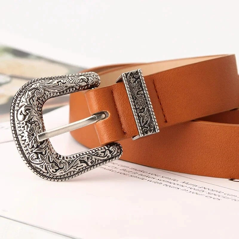 Goth PU Leather Buckle Belt