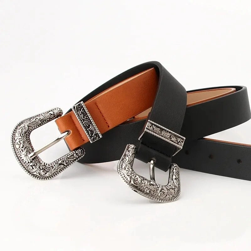 Goth PU Leather Buckle Belt