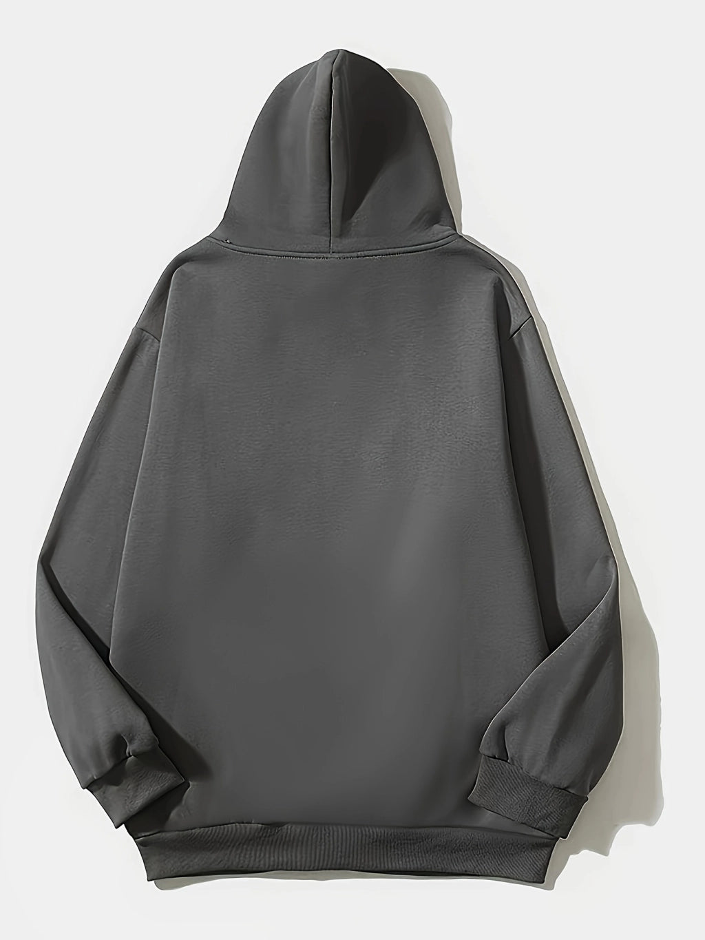 Graphic Print Gray Hoodie