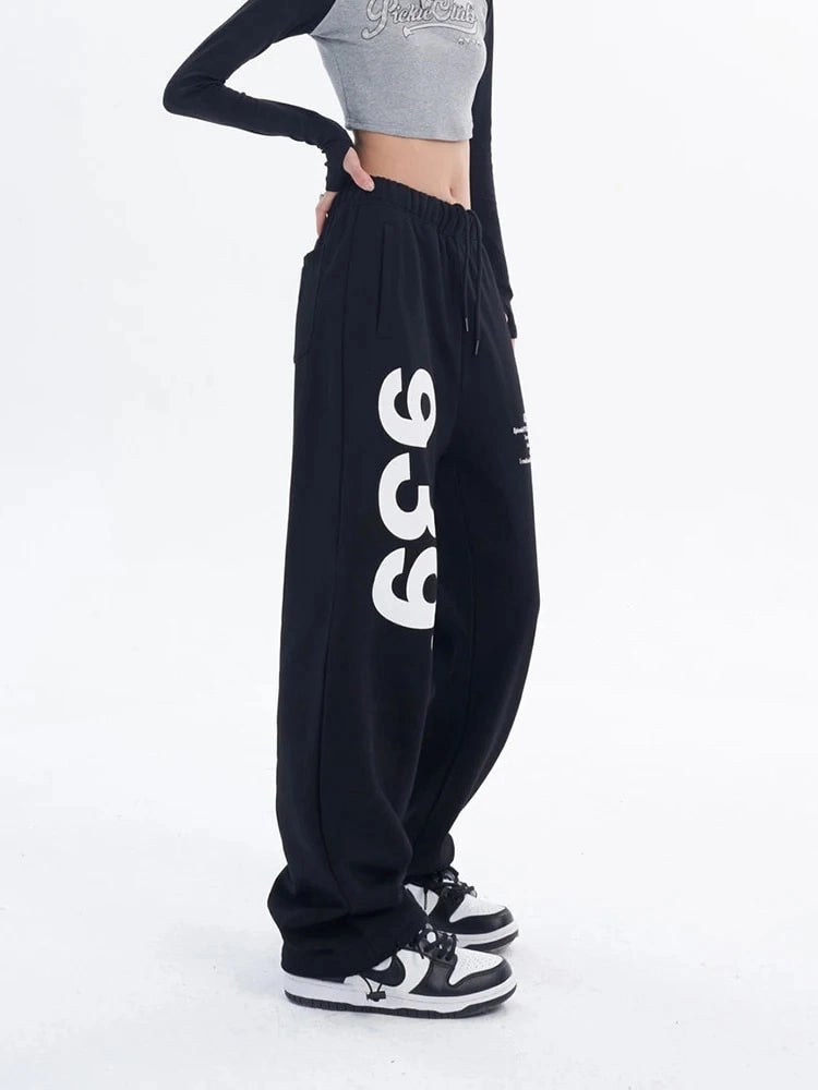 “939” Graphic Black Sweatpants
