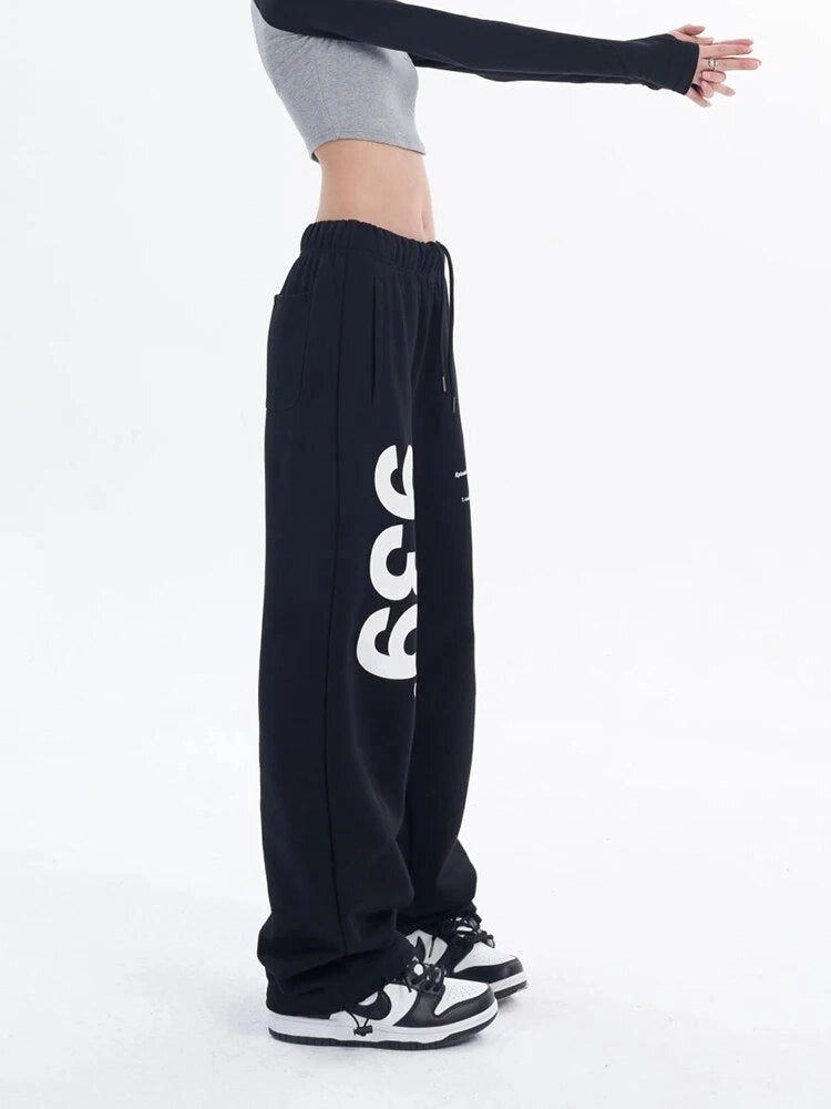 “939” Graphic Black Sweatpants