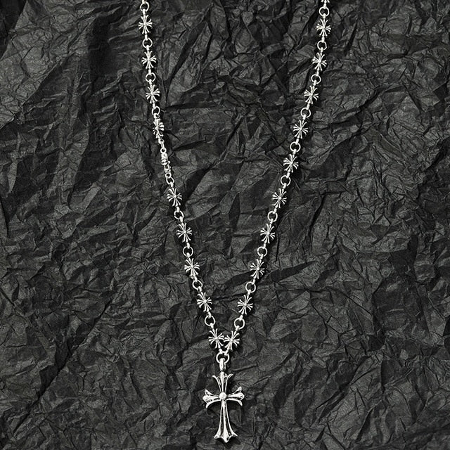Gold and Silver Plated Cross Pendant Necklace
