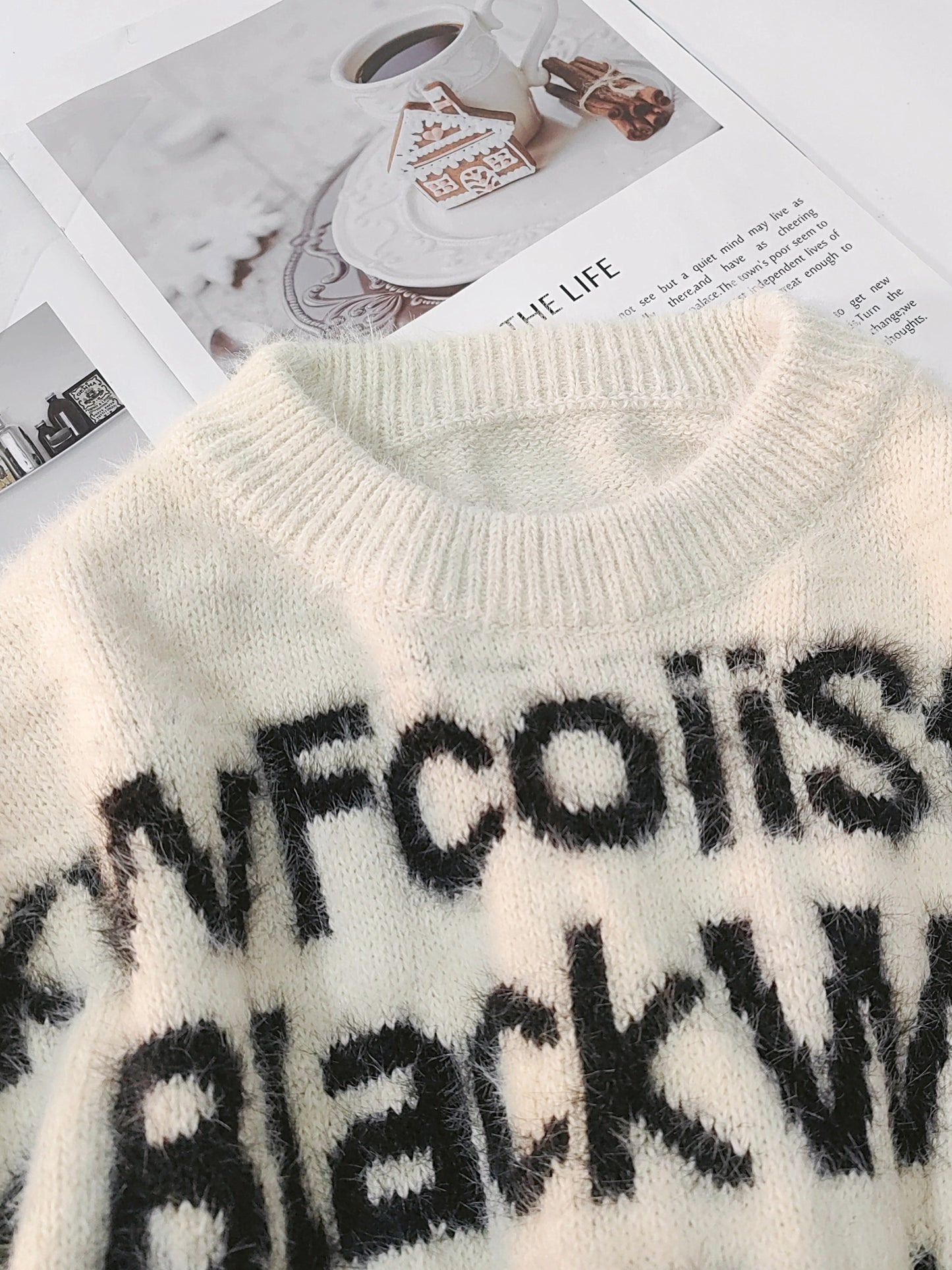 Graphic Mohair Knit