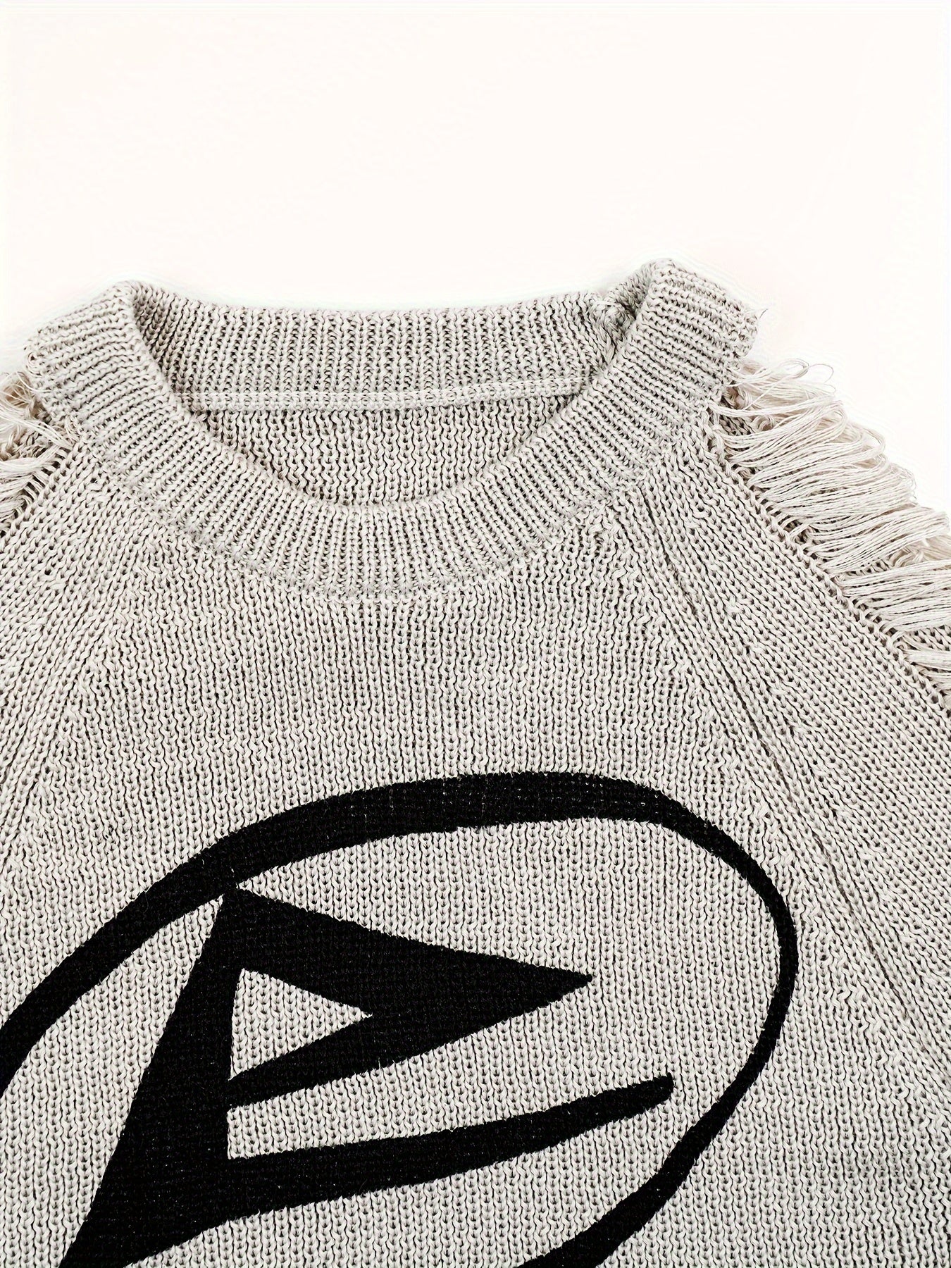Geometric Graphic Cropped Knit