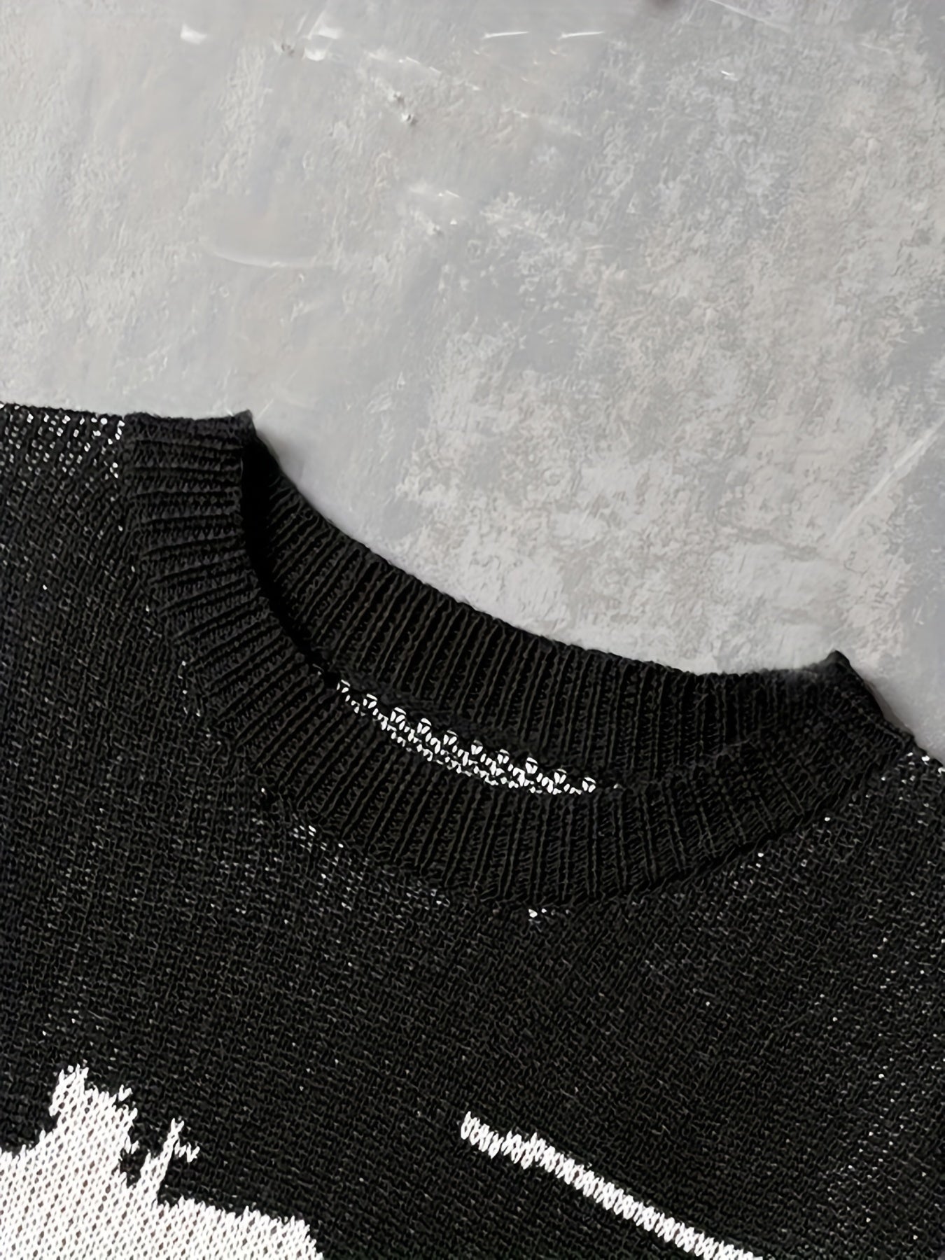 Abstract Graphic Knit Sweater