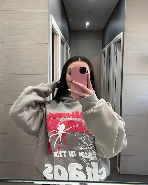 Hip Hop Abstract Print Hoodie
