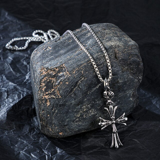 Gold and Silver Plated Cross Pendant Necklace