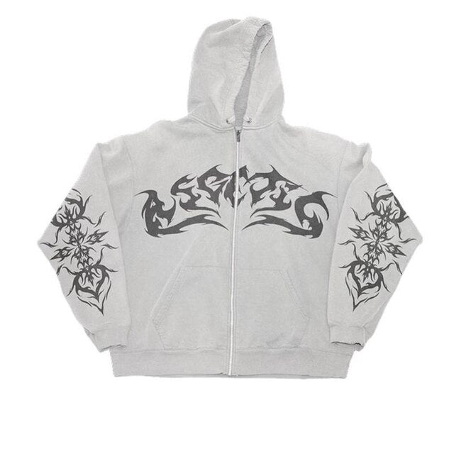 Print Flame Hoodie 00s - Tisso Clothing