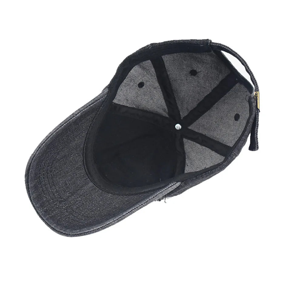 Embroidered Denim Cap