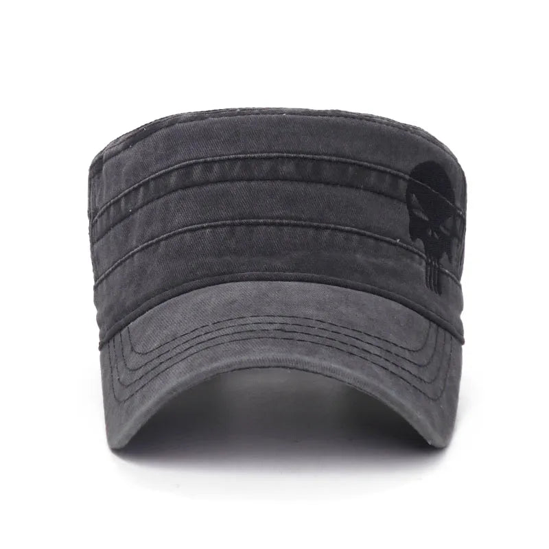 Washed Denim Patchwork Cap