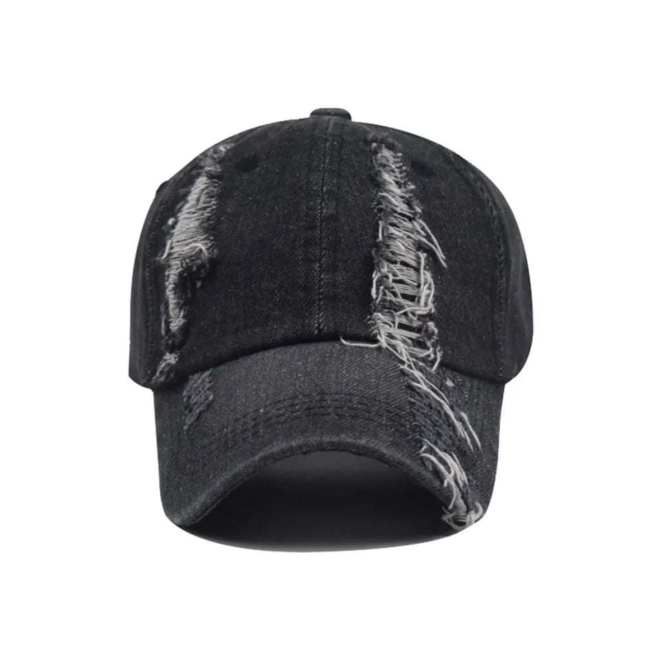 Embroidered Denim Cap