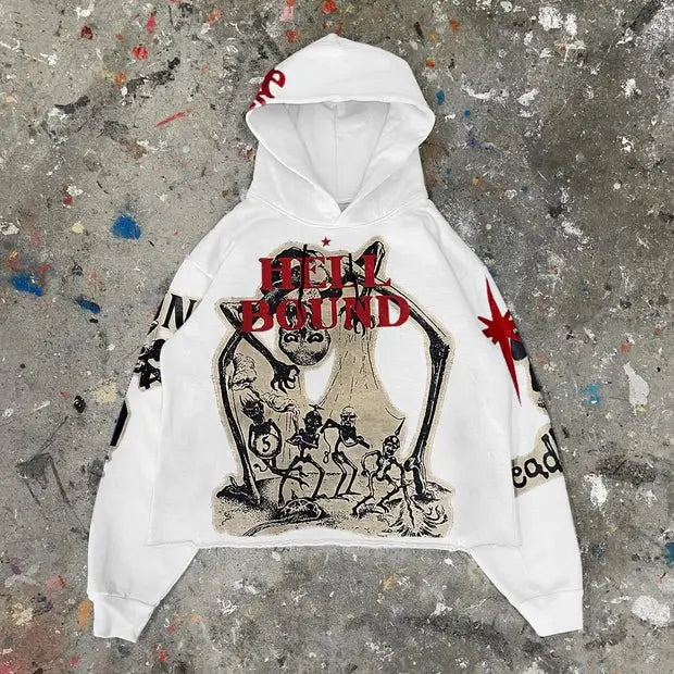 Mummy Print Oversized Hoodie
