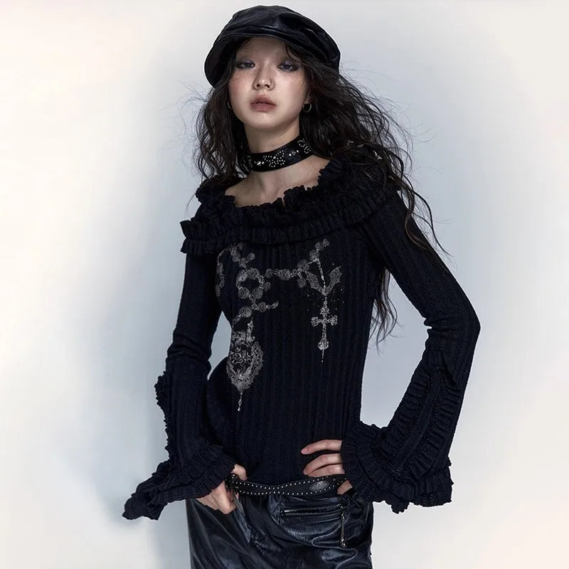 Grunge Aesthetics Graphic Top