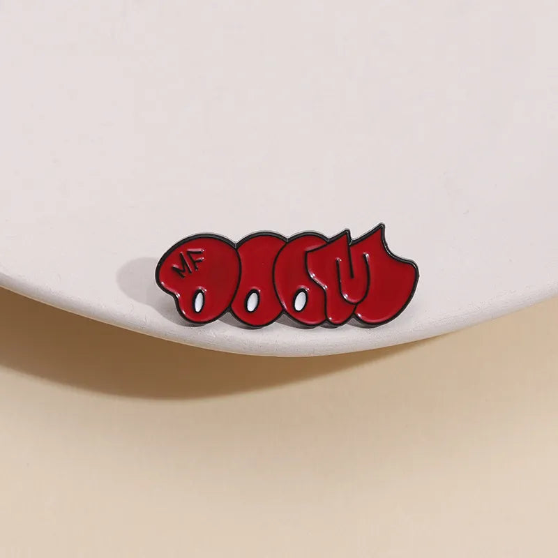 MF Doom Red Bubble Pin