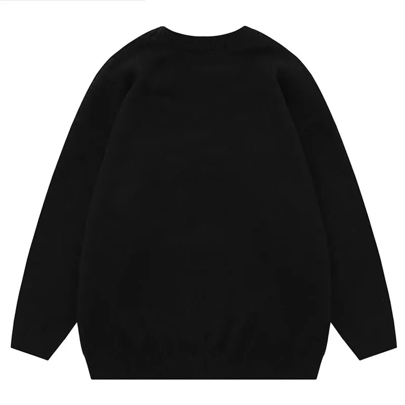 Hip Hop Loose Eye Knit Sweater