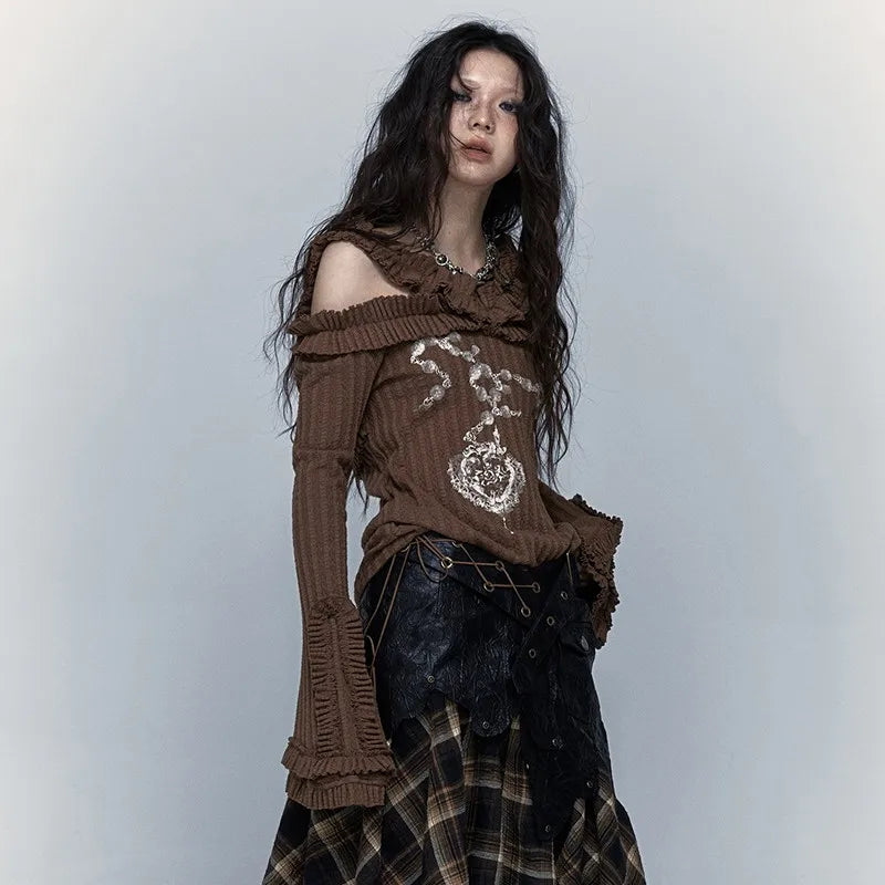 Grunge Aesthetics Graphic Top