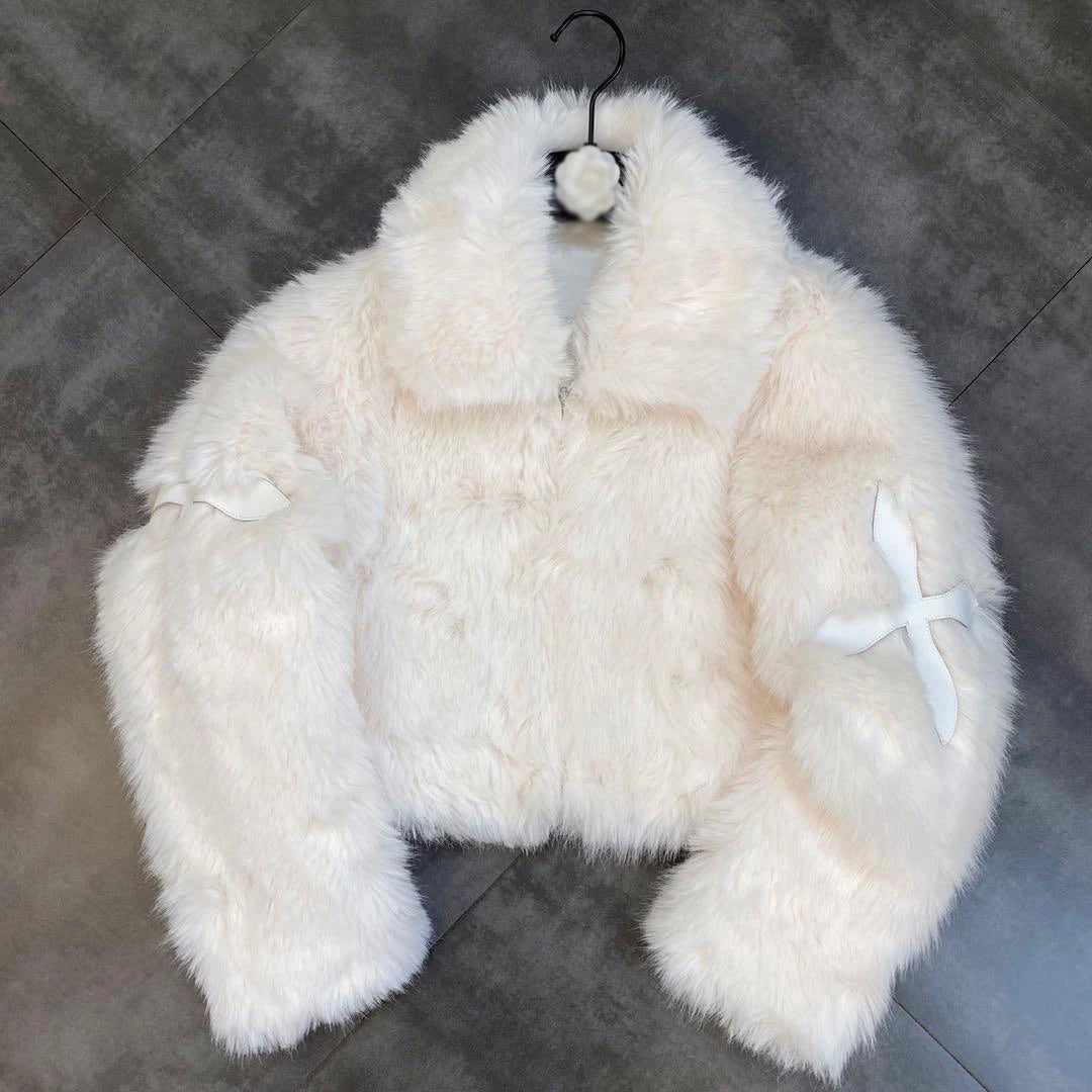 Patchwork PU Fur Jacket