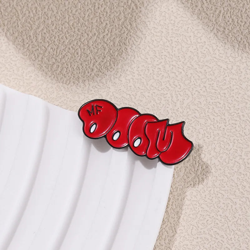 MF Doom Red Bubble Pin