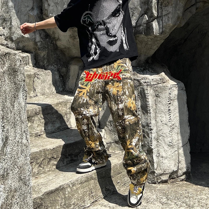 Patchwork Baggy Camo Pants