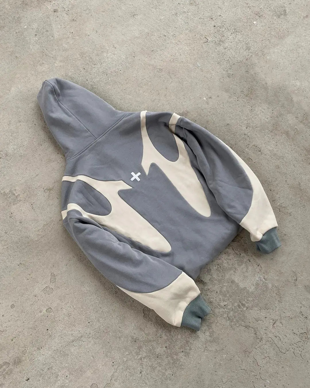 Retro Colour Block Zip Up Hoodie