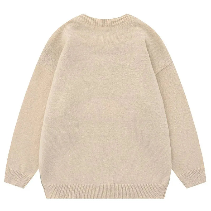Hip Hop Loose Eye Knit Sweater