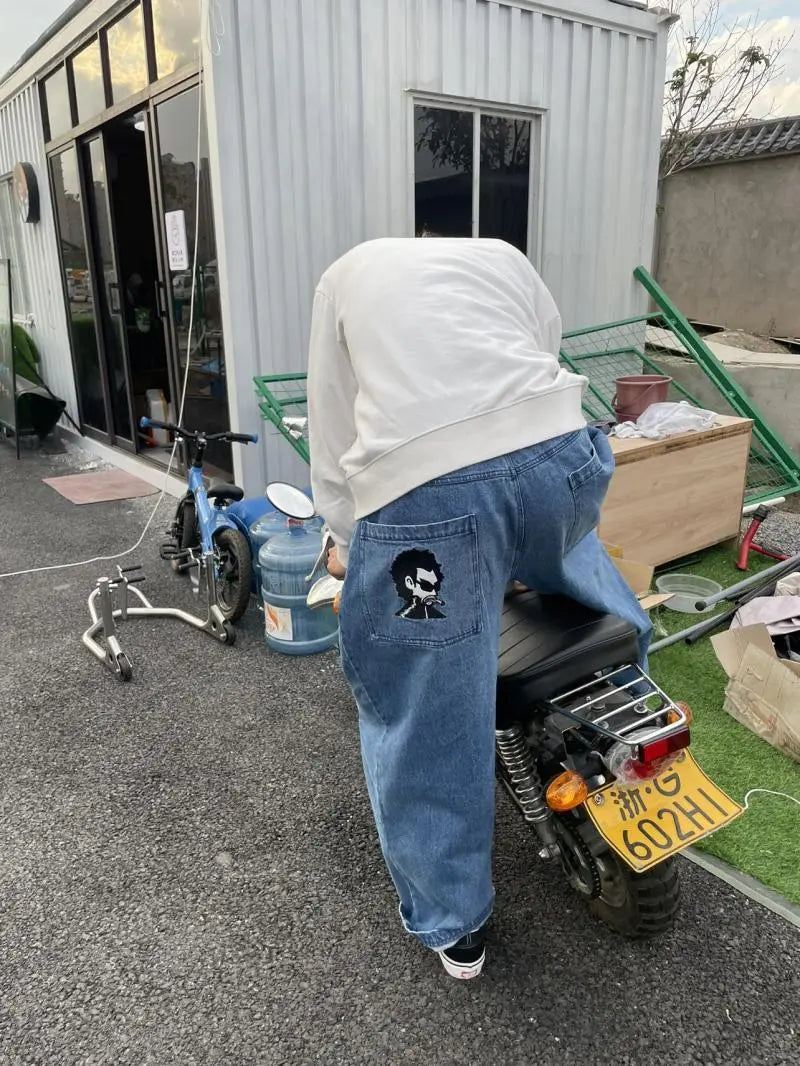 Patchwork Hip Hop Baggy Jeans