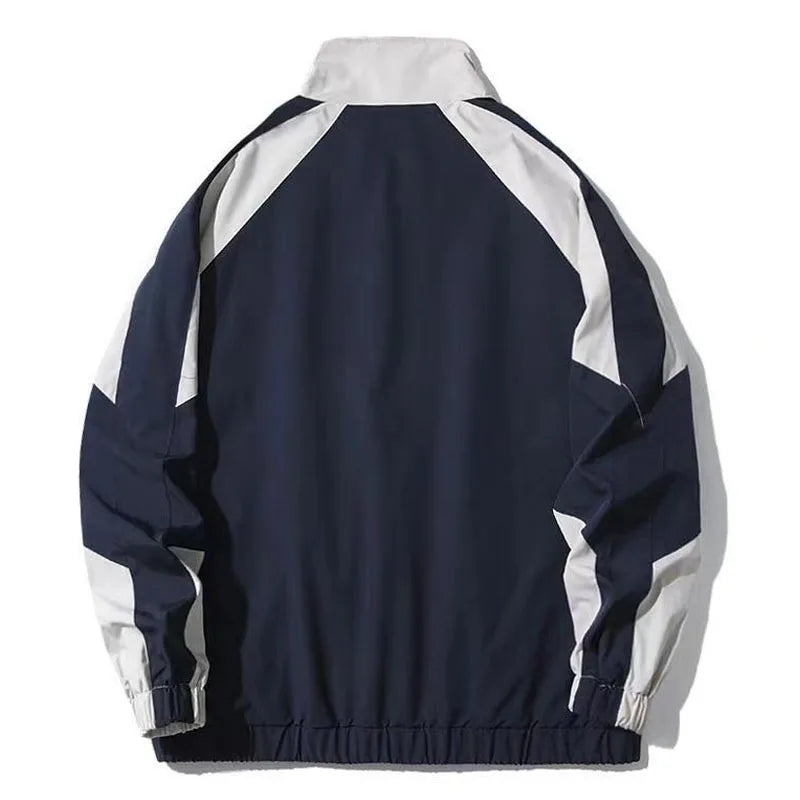 Embroidery Patchwork Windbreaker