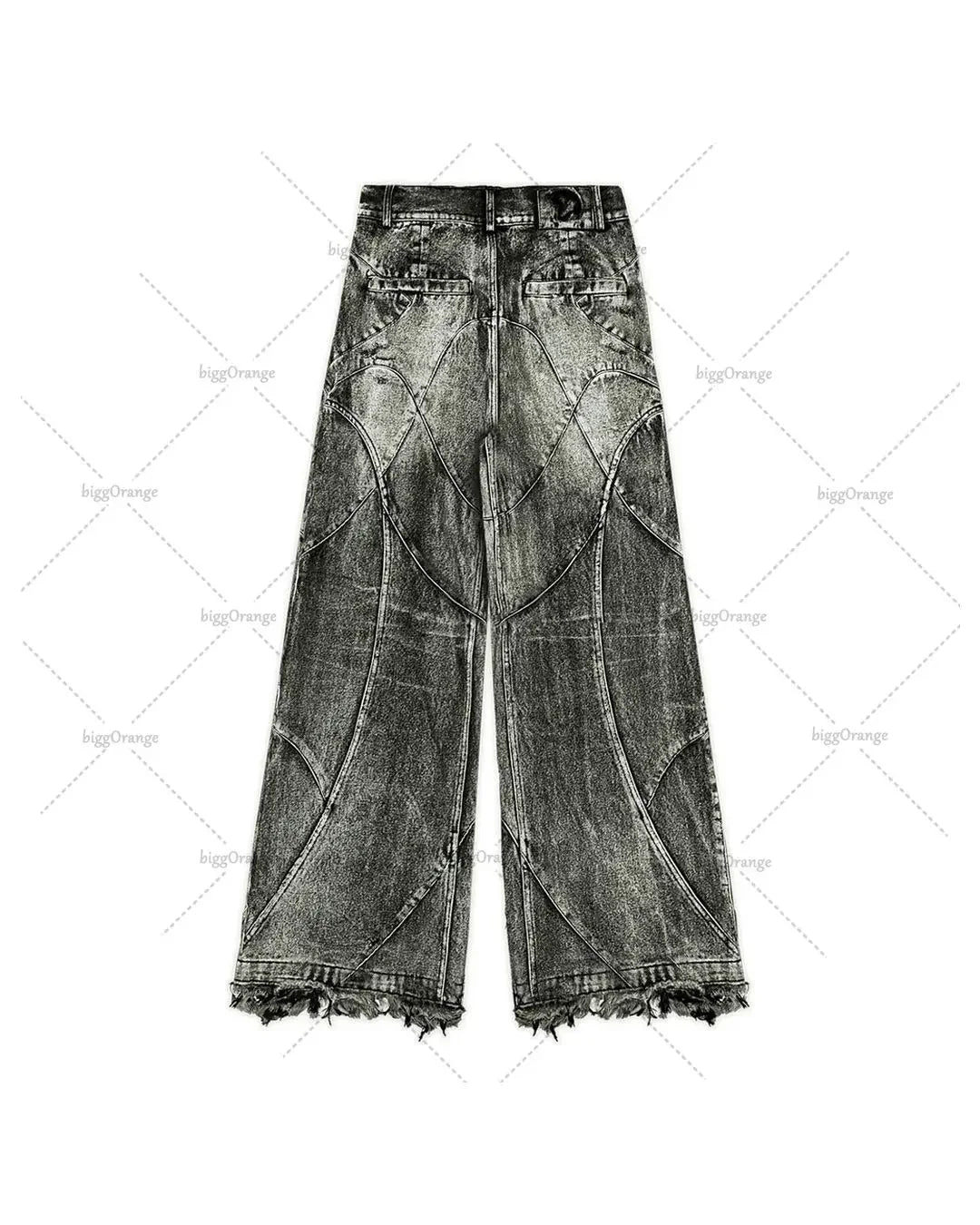 Destroyed Stitching Baggy Jeans