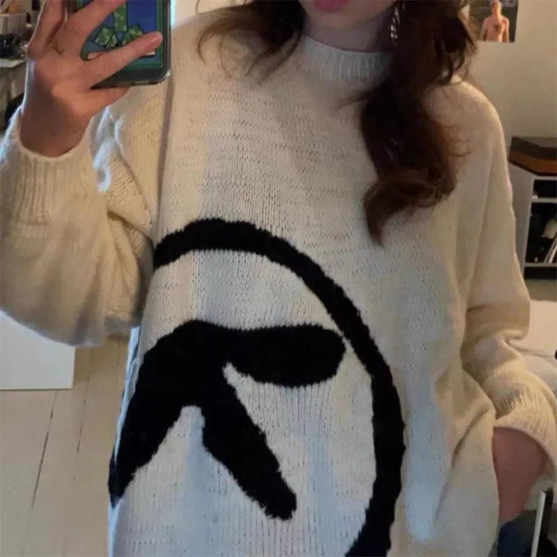 Vintage Graphic Knit Sweater