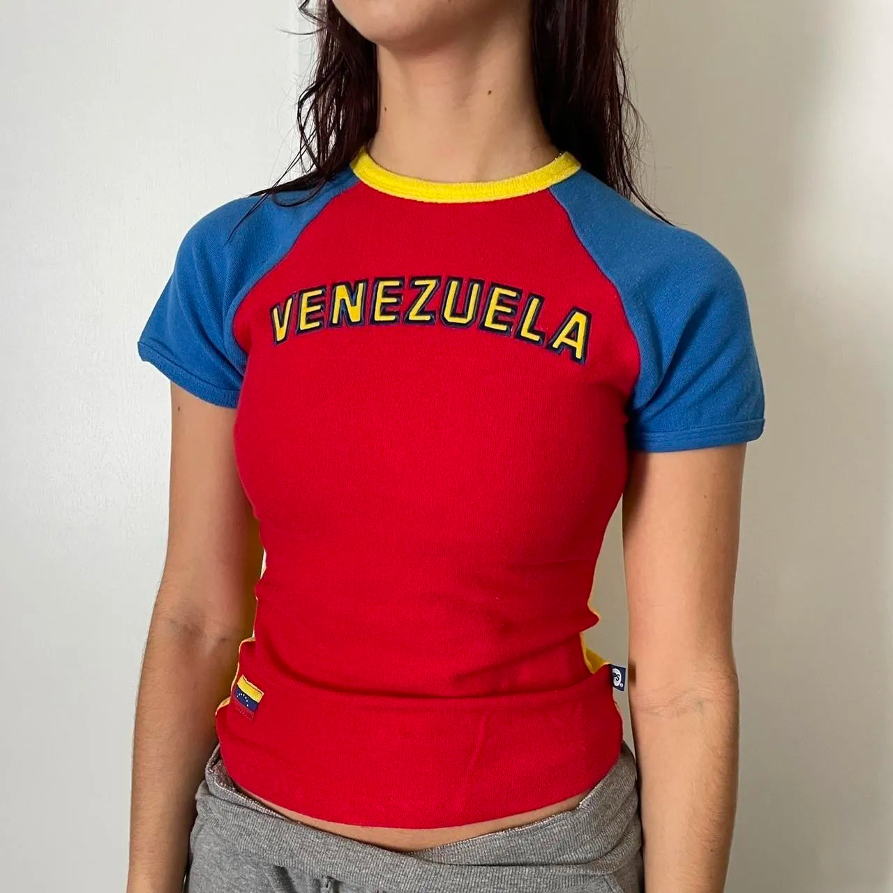Country Colour Block Cropped Top