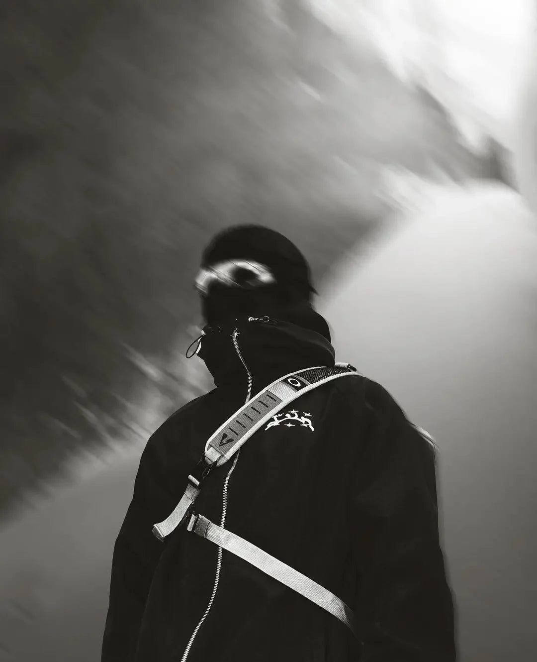 Embroidered Zip Up Windbreaker