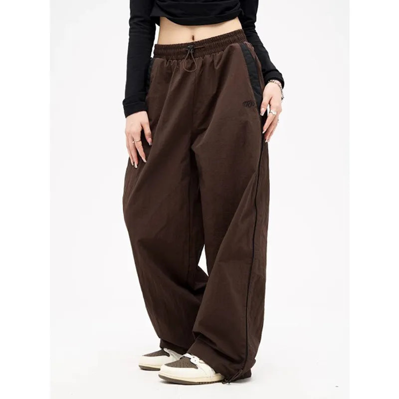 Retro Solid Colour Loose Pants