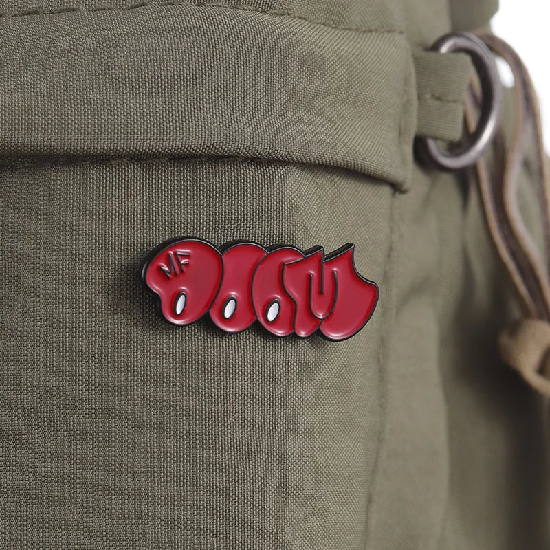 MF Doom Red Bubble Pin