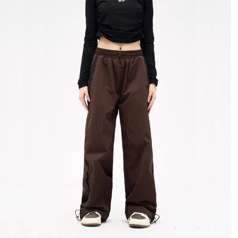 Retro Solid Colour Loose Pants