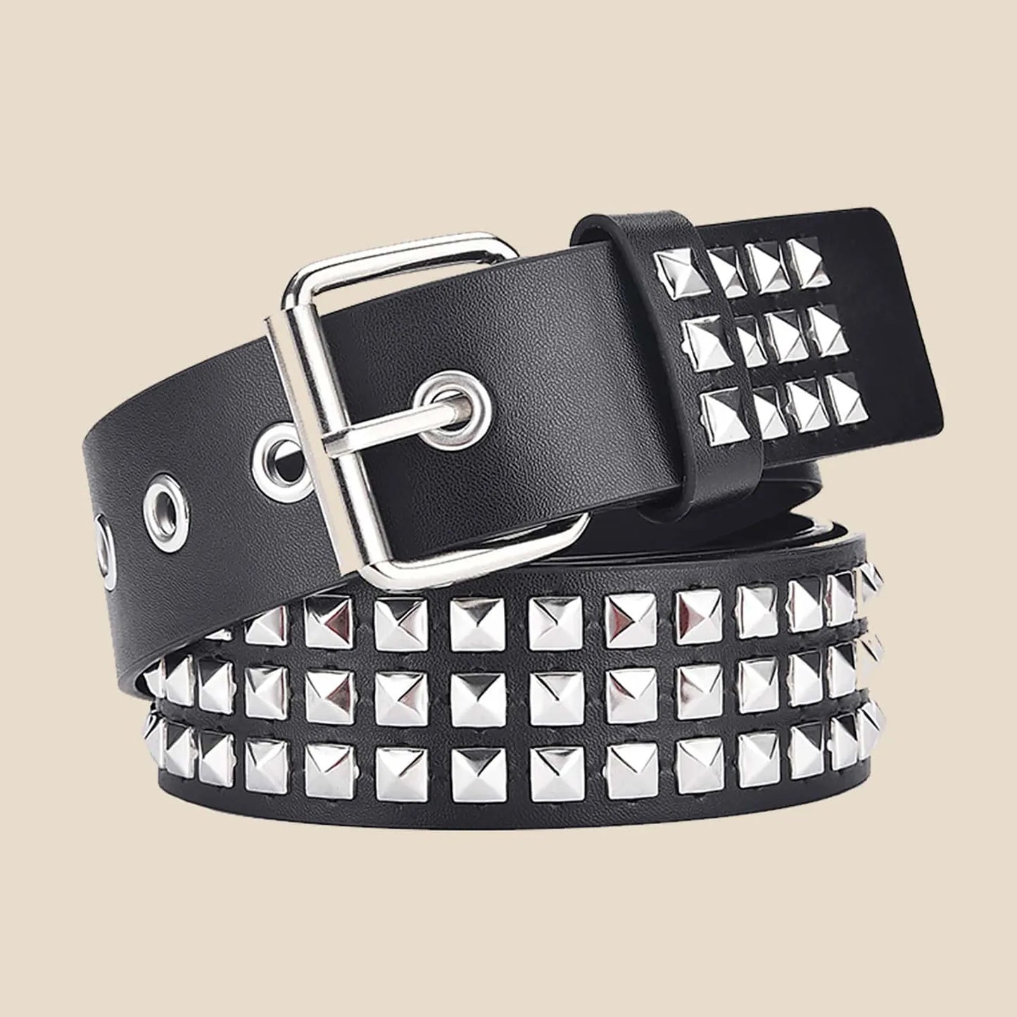 Hip Hop Square PU Leather Belt