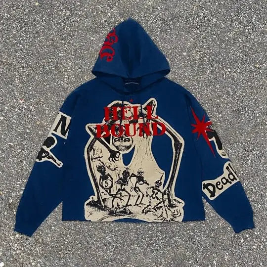 Mummy Print Oversized Hoodie