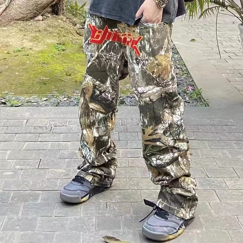 Patchwork Baggy Camo Pants