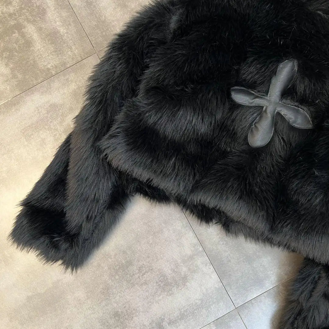 Patchwork PU Fur Jacket