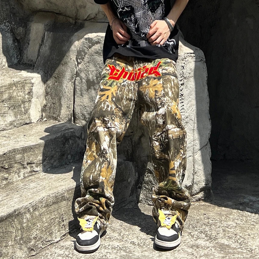 Patchwork Baggy Camo Pants