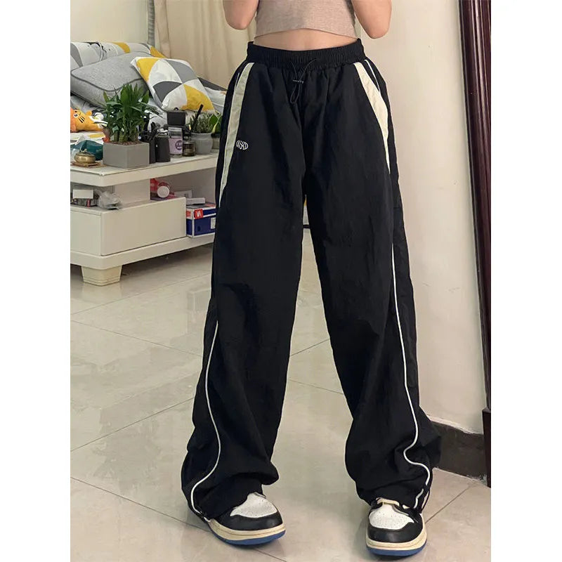 Retro Solid Colour Loose Pants