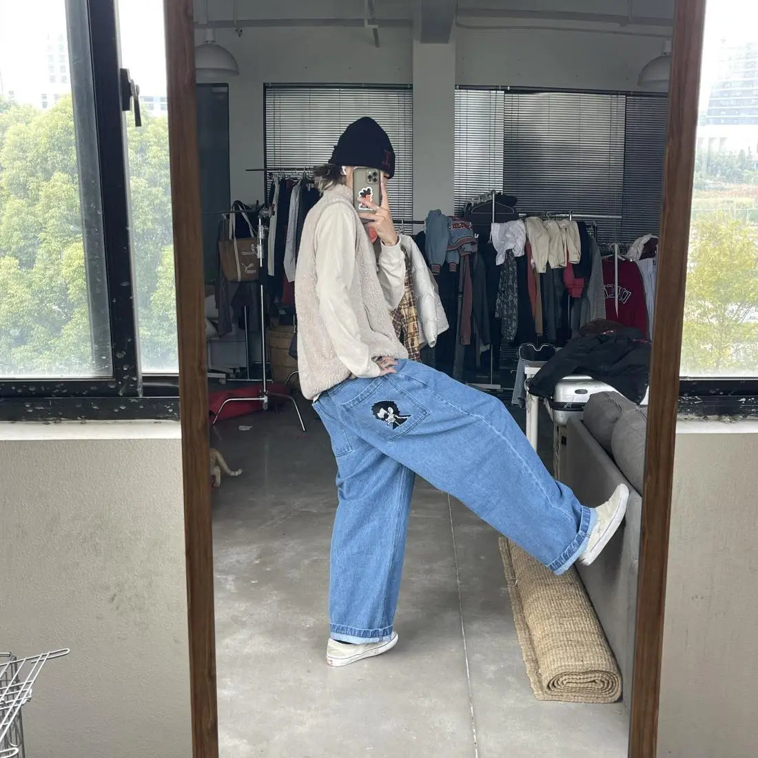 Patchwork Hip Hop Baggy Jeans