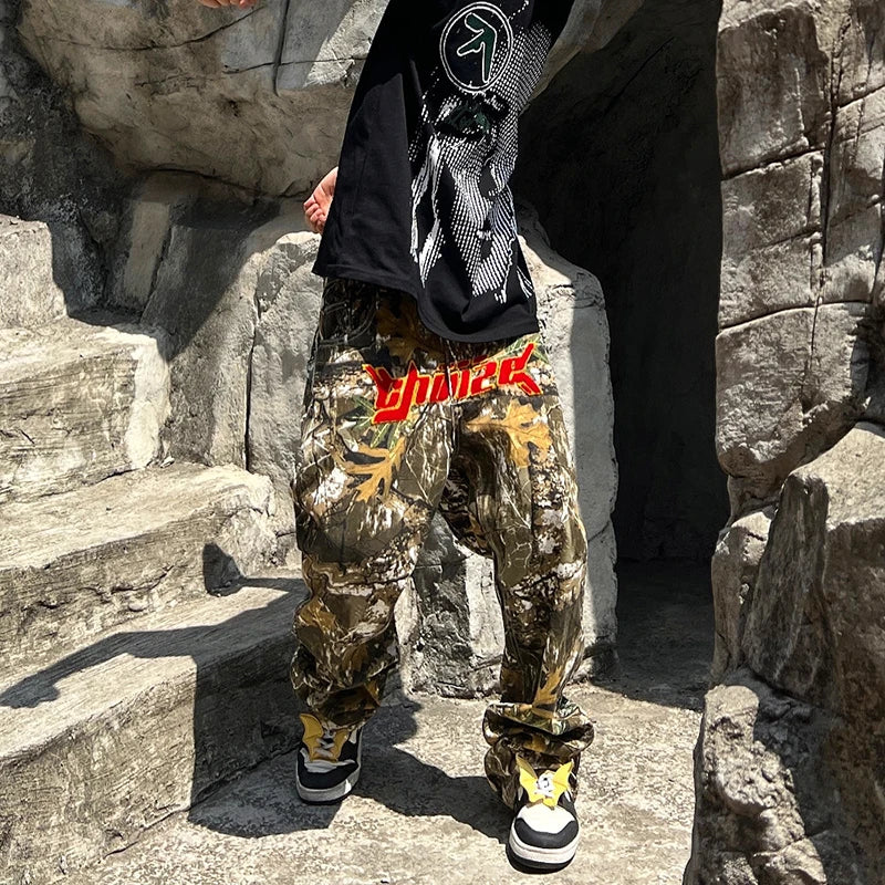 Patchwork Baggy Camo Pants