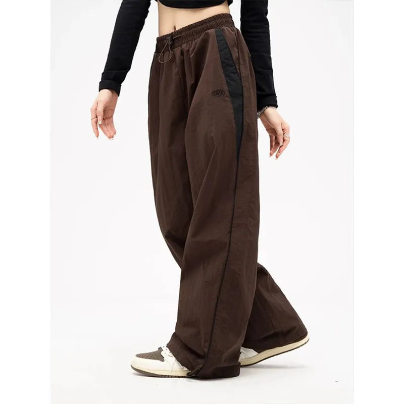 Retro Solid Colour Loose Pants