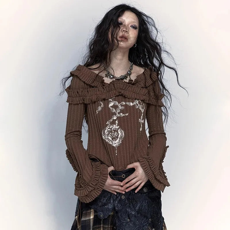 Grunge Aesthetics Graphic Top
