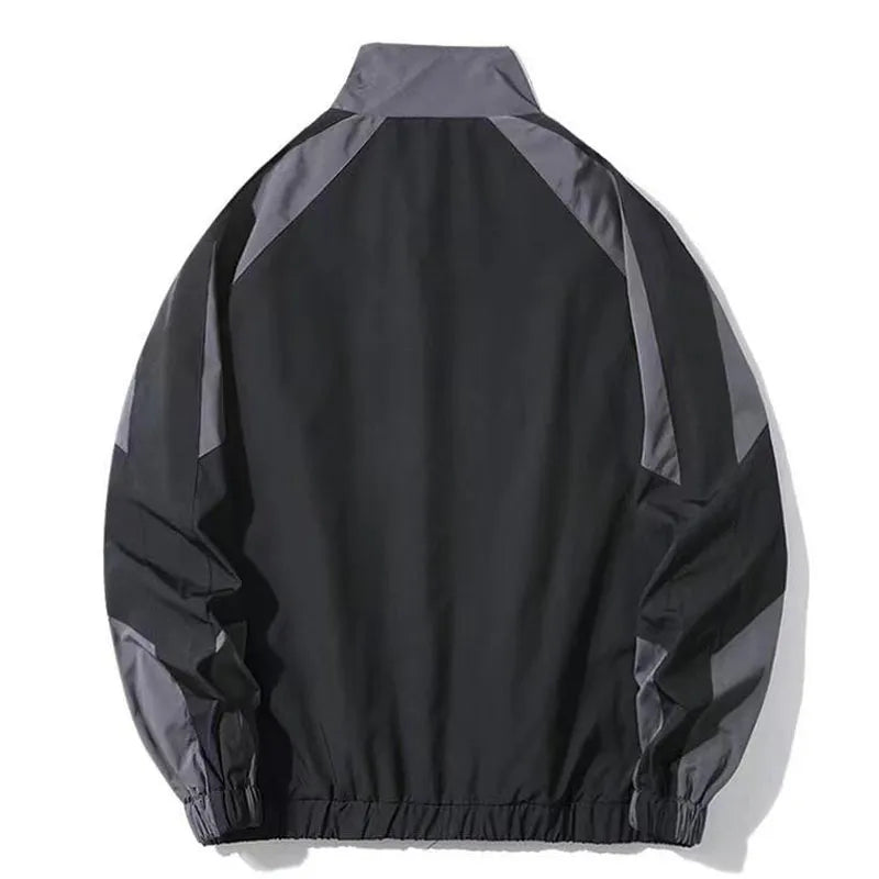 Embroidery Patchwork Windbreaker